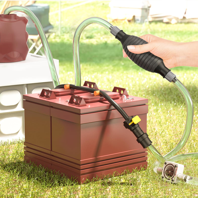 Golf Cart Water Filler for Flow Rite Pro Fill Watering System, Hand Water Pumb for Trojan HydroLink Watering System (Golf Cart Water Filler - with Flowmeter) Golf Cart Water Filler - With Flowmeter