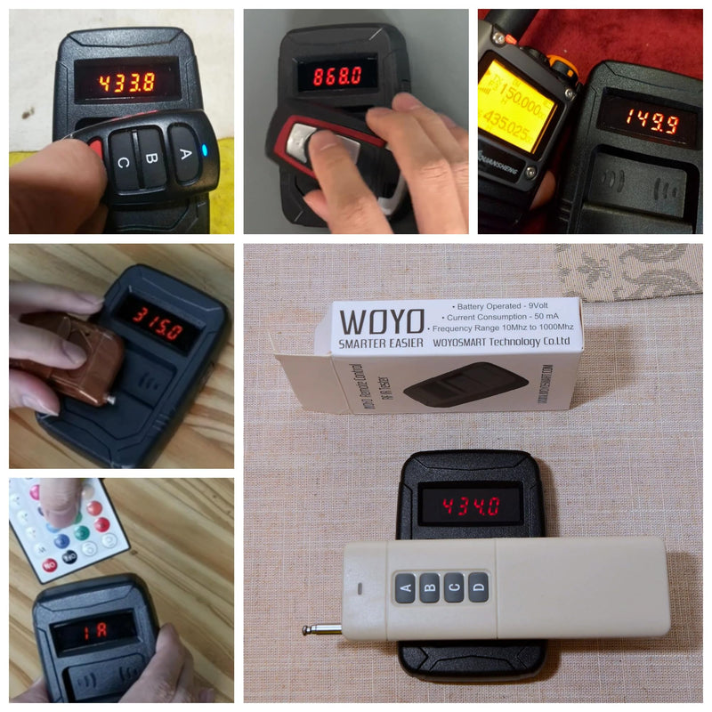 [Australia - AusPower] - Frequency Tester Car Key Fob, WOYO PL001 10MHZ-1000MHZ Automotive Truck Door Remote Control Tester 315/433/868/902 MHZ RF Radio Frequency Digital, IR Infrared Signal TV Remote Detector 