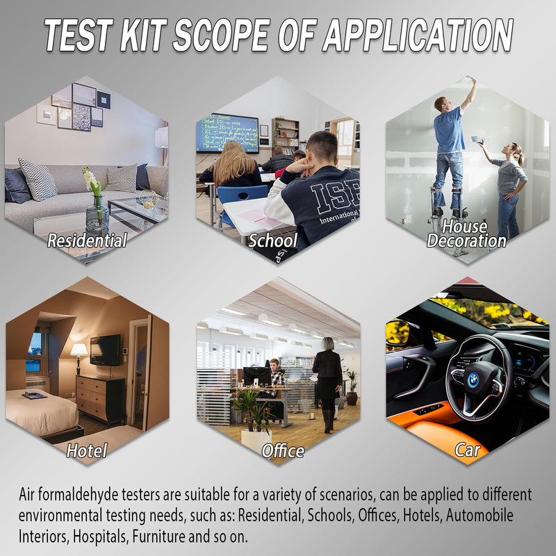 [Australia - AusPower] - Air Formaldehyde (HCHO) DIY Test Kit (5 kit) - Find Out How Much Formaldehyde is in The air Around You, Suitable for Detecting Formaldehyde Levels in The air of Various Indoor environments 5 