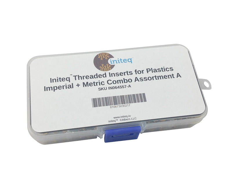 [Australia - AusPower] - [initeq] Threaded Heat Set Inserts for Plastics Combination (Imperial + Metric) Assortment A 200 Pack Combination A 200 Pack 