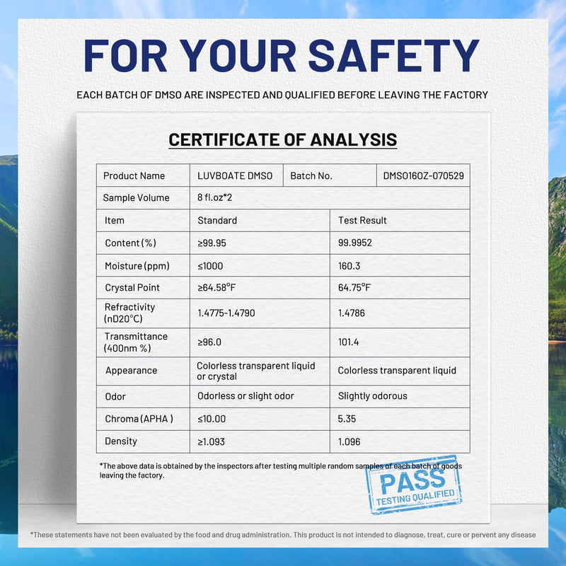 DMSO 99.9% Pharma Grade 16oz, Pure Liquid Dimethyl Sulfoxide Non-Diluted | Low Odor, High Purity, Liquid Pharma Grade Ingredients DMSO 472ml Contained in Premium Glass Bottle