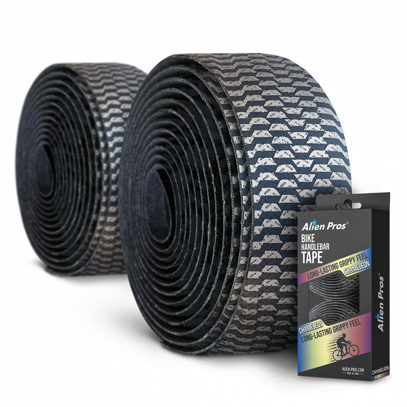ALIEN PROS Set of 4 Purple & Silver Chameleon Bike Handlebar Tape - Elevate Your Ride with Stylish, Comfortable, and Color-Shifting PU Tape for Enhanced Grip with These Bicycle Handle bar Tape