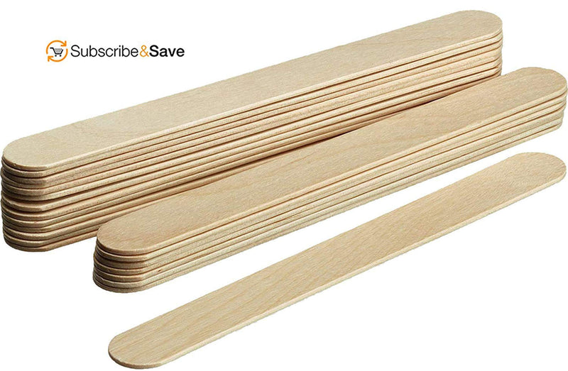 [Australia - AusPower] - Dukal Tongue Depressors 6 inch. Pack of 100 Disposable Depressors for Seniors. Sterile wooden tongue depressors. Clean & Smooth. Latex-free, single use, wood. 
