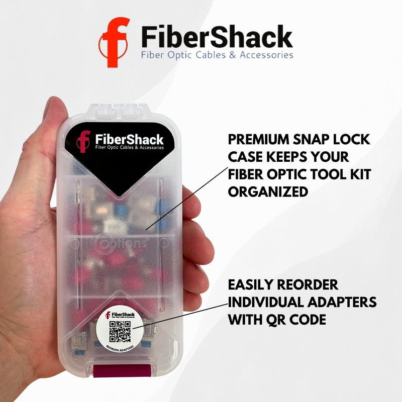 [Australia - AusPower] - Fiber Optic Adapter Kit - 20 x 4 Fiber Adapter Kit - Transition your Fiber Optic Cables from SC/FC or LC Fiber Adapter to FC/ST Fiber Optic Cables 