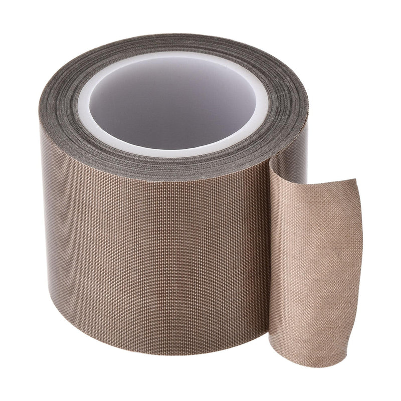 uxcell Heat Resistant Tape High Temperature Heat Transfer Tape PTFE Film Adhesive Tape 50mm Width 10m 33ft Length Brown