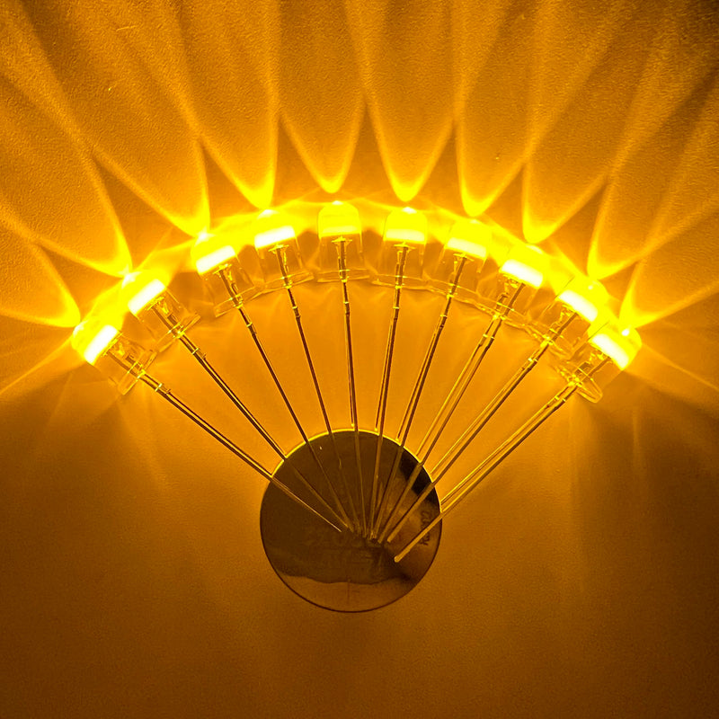 [Australia - AusPower] - 5mm Yellow LED Diode Lights 100pcs DC 2V 20mA Round Clear Lens Electronics Components Light Emitting Diodes LED Light Bulbs 