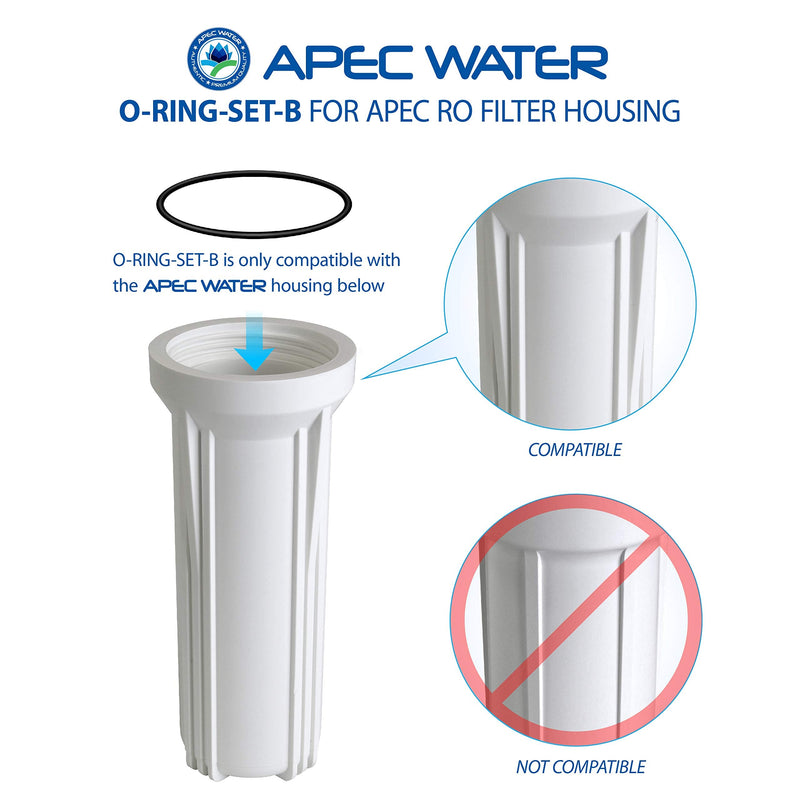 [Australia - AusPower] - APEC Water Systems Replacement ORing for ROES-50 3.5" OD Reverse Osmosis Water Filter Housings, O-Ring (3 pcs O-RING-SET-B) Version B 