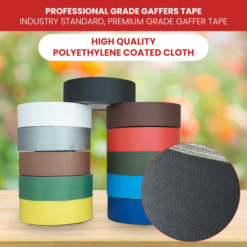 [Australia - AusPower] - T.R.U. CGT-80 White Gaffers Stage Tape with Rubber Adhesive, 1 in. Wide x 60 Yards Length, 12MIL Thickness (Pack of 1) 1 in. (Pack of 1) 