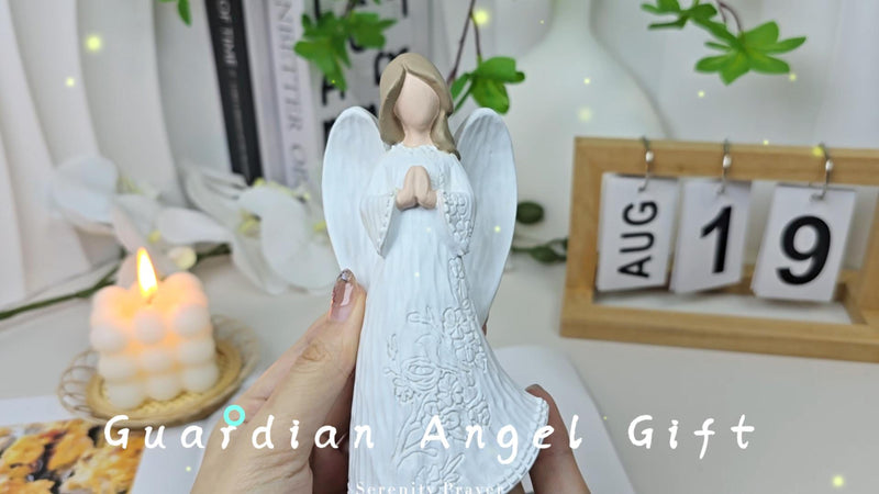 Sympathy Gifts for Loss of Loved One, Hand-Painted Praying Angel Figurine