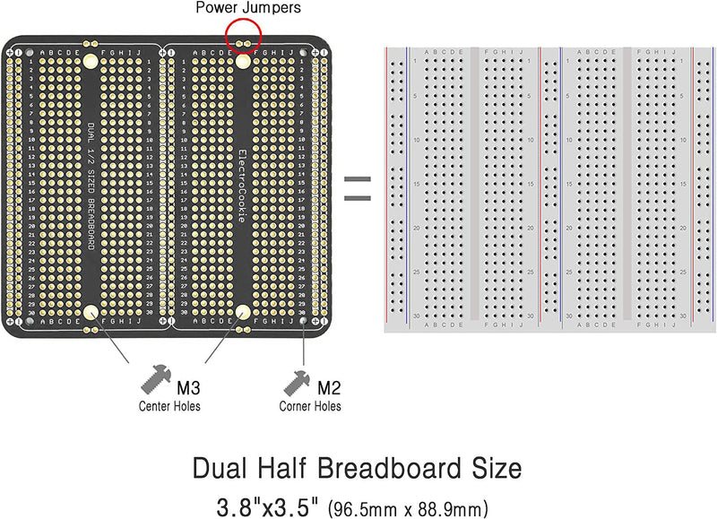 [Australia - AusPower] - ElectroCookie Large PCB Prototype Board Kit Solderable Breadboards for Electronics Projects Compatible for DIY Arduino Soldering Projects, Gold-Plated (6 Multi-Pack, Black) 
