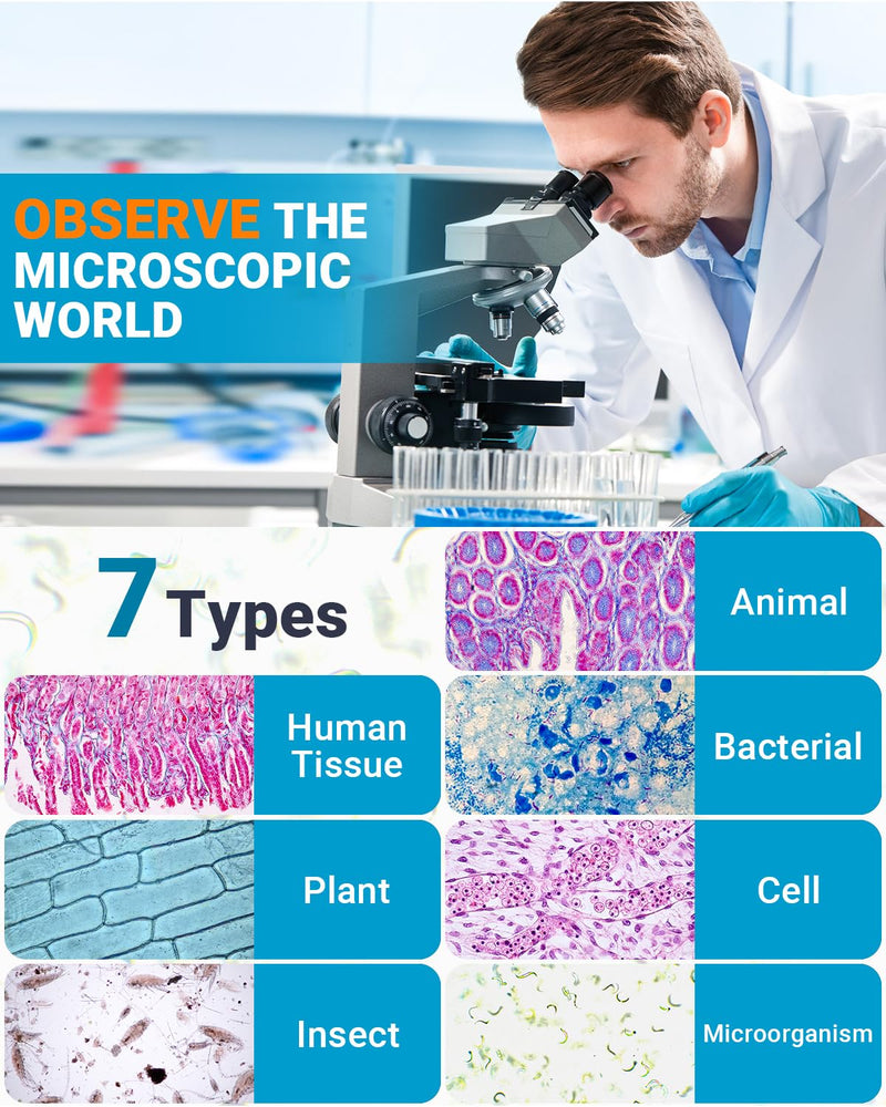 [Australia - AusPower] - Microscope Slides and Covers Kit – 50 Blank Pre-Cleaned Glass Slides for Microscope, 100 Cover Slips, for Teachers, Students, Families, and Science Enthusiasts 