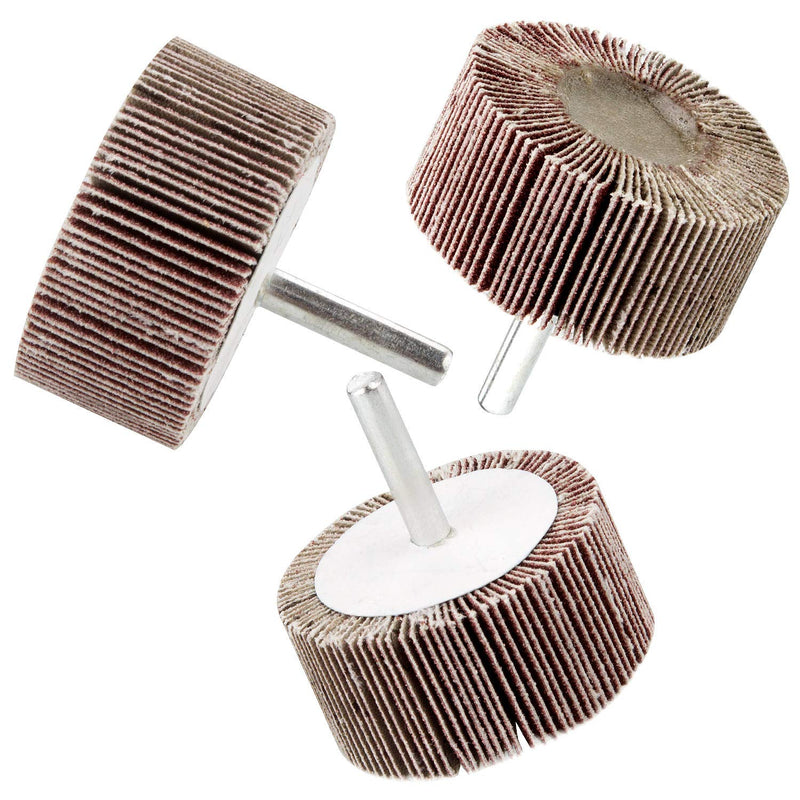 [Australia - AusPower] - 10 Pack Sanding Flap Wheel, 2 x 1 x 1/4 inch Shank Mounted Flap Wheels 120 Grit Aluminum Oxide Abrasive Flap Grinding Wheels by STARVAST for Removing Rust, Deburring, Grinding Polishing Flat 