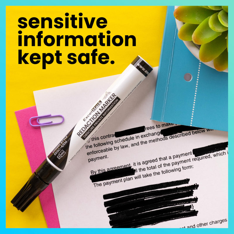 ExcelMark Security Redaction Marker (1) 1 Count (Pack of 1)