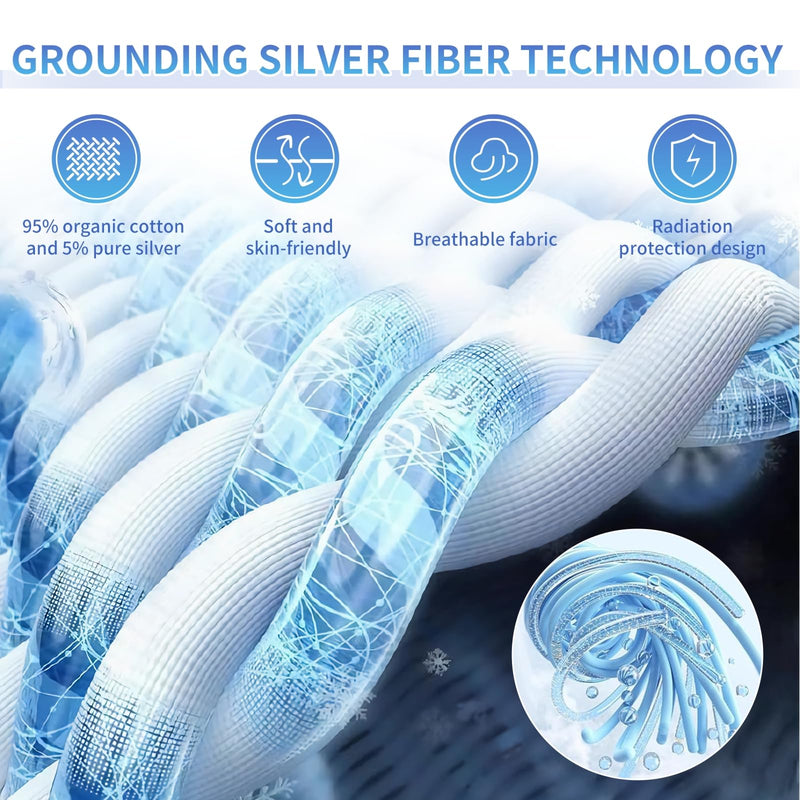 [Australia - AusPower] - Grounding Sheet for Bed, Grounding Half Sheet Fits All Bed Sizes, Organic Cotton and Silver Fiber, Indoor Grounding Sheets for Full Body Balance & Wellness Support (24 x104inch) (Black) 