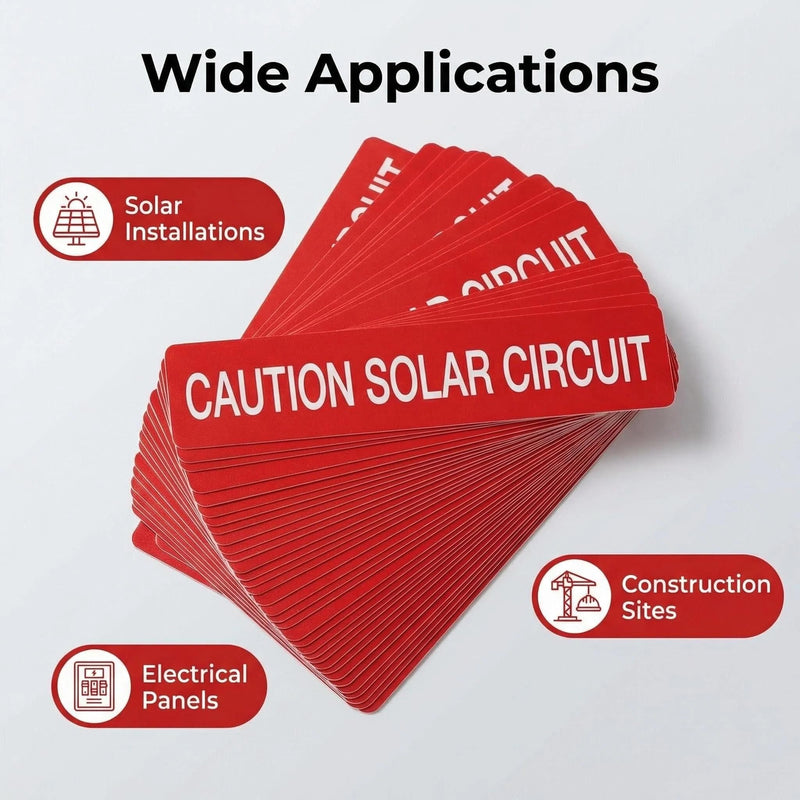 Caution Solar Circuit Labels, Joyfulmap 250 Pcs PV Solar Photovoltaic System Install Label，Solar PV Safety Stickers for | 2020 | 2017 Code Requirements