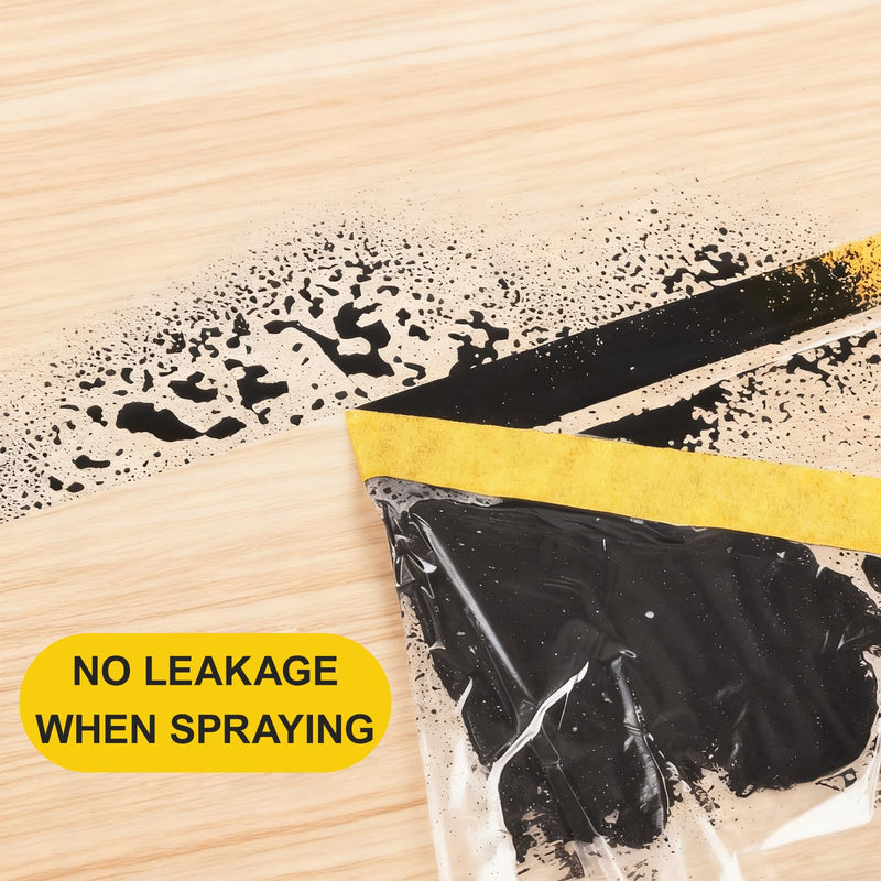 Pre-Taped Masking Film Film and Masking Tape in one Plastic Tape and Drape Roll Painters Plastic (3 Pack, Each roll 22" Wide x 82 feet Long) with one Dispenser 3