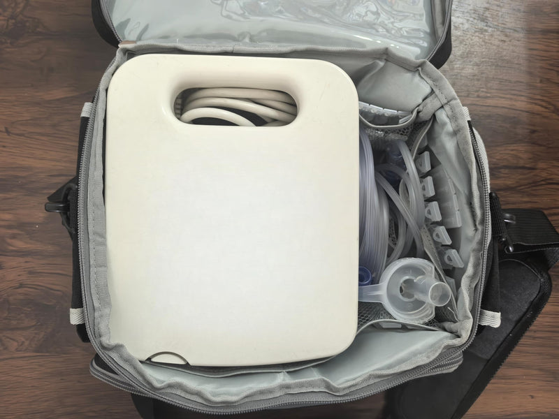 [Australia - AusPower] - Nebulizer Carrying Case for Travel, with Shoulder Strap for Tabletop or Portable Nebulizer, Nebulizer Accessories and Supplies, First Responder Bag, Medical Bag Empty 