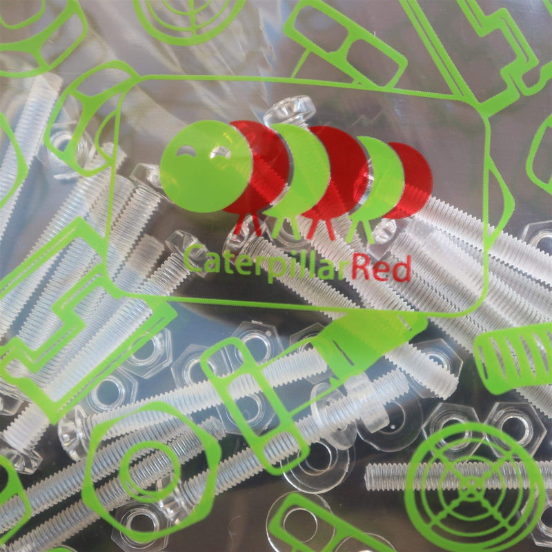 [Australia - AusPower] - Pack of 60 Transparent Clear Plastic Acrylic M3 x 25mm Nuts & Bolts, Washers - Acrylic Plastic Screws, (3/32 x 1 in) 