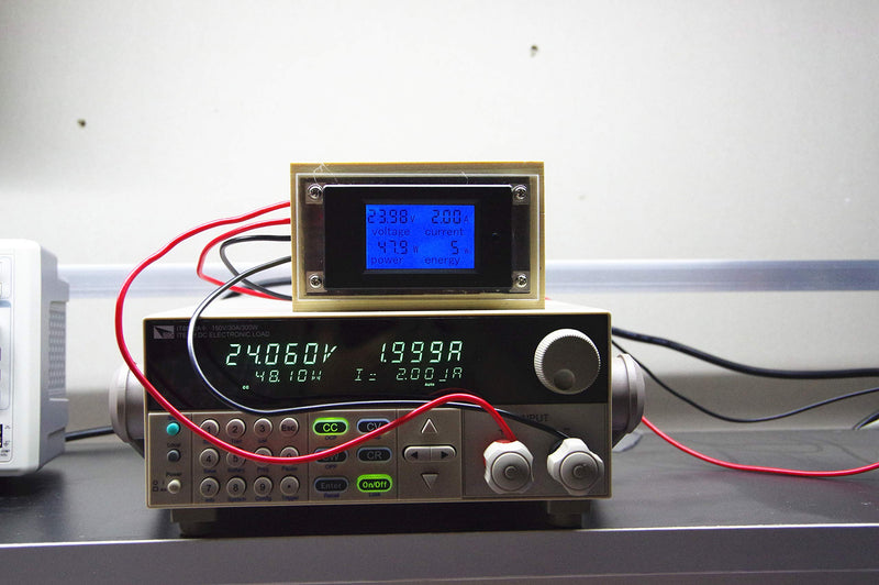 [Australia - AusPower] - DC 6.5-100V 20A Voltage Amperage Power Energy Meter DC Volt Amp Tester Gauge Monitor LCD Digital Display with Blue Backlight Measuring Volts Current with Built-in Shunt 