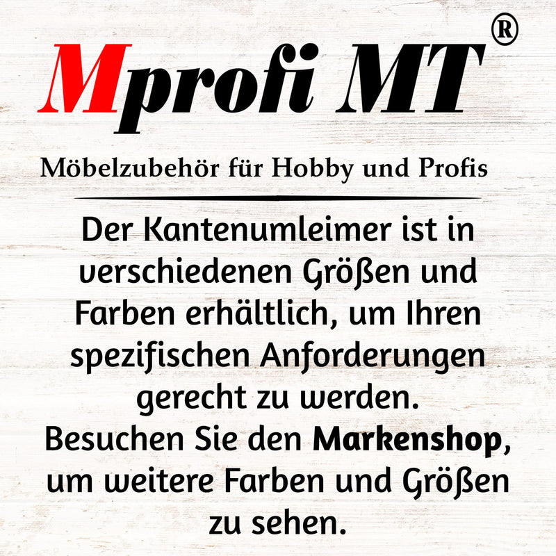 [Australia - AusPower] - Mprofi MT® Edge Band, Melamine Edging Tape, 17 mm x 5 m, Matt White Edge Band with Hot-Melt Adhesive, Iron-On Edge Band for Shelves and Furniture Panels – 099/17/5 
