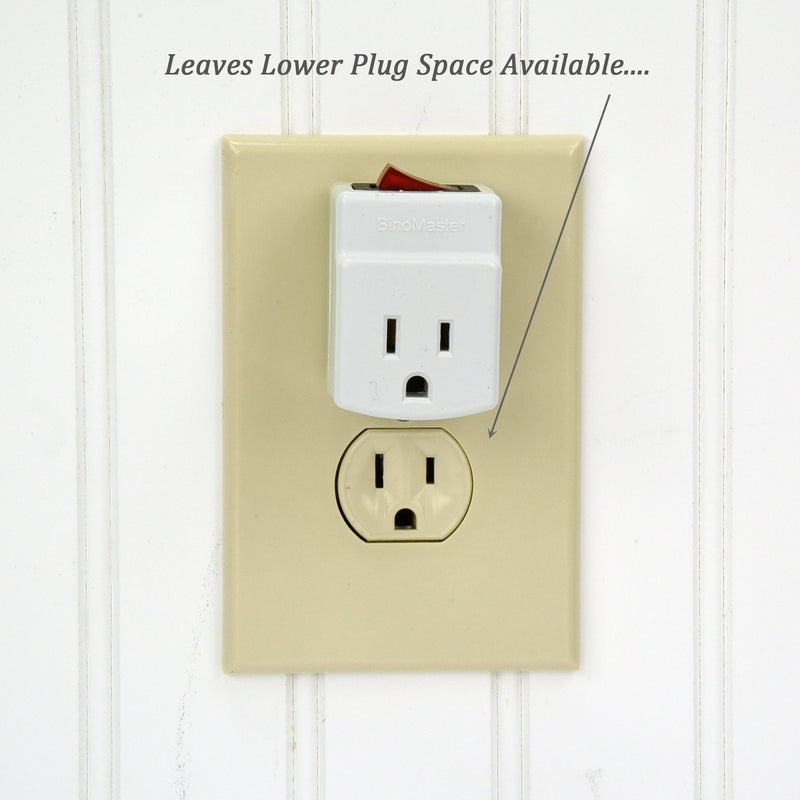 New! 3 Prong Grounded Single Port Power Adapter for Outlet with On/Off Switch to be Energy Saving with Indicator Light - 3 Pack……