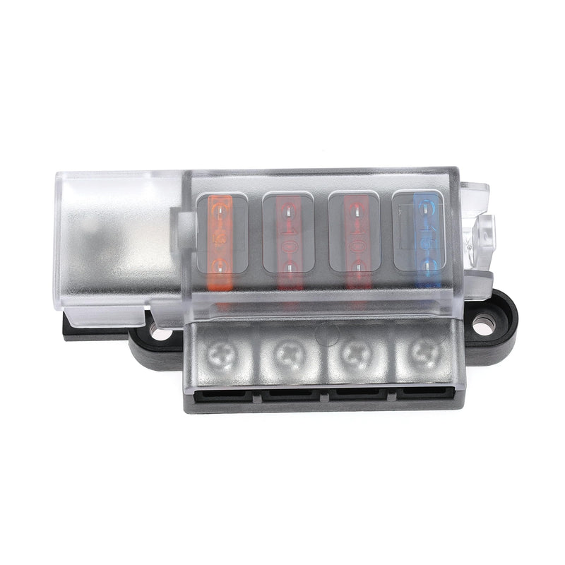 [Australia - AusPower] - 4 Circuit Fuse Block for ST Blade #5045 with Cover for Marine 