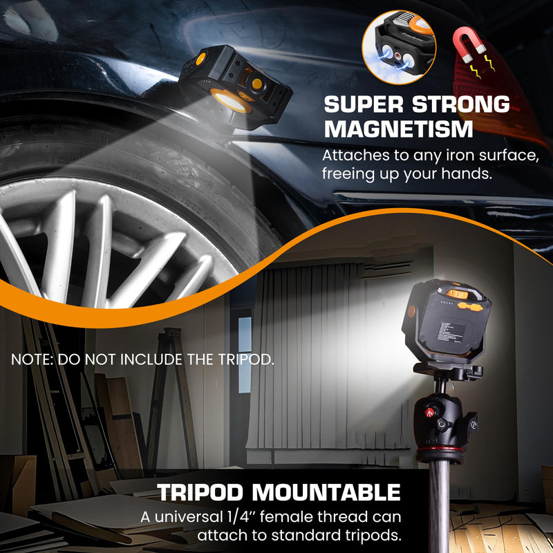 [Australia - AusPower] - WORKPRO 12 Inch Torpedo Level & EverBrite 2000LM Magnetic Work Light Rechargeable LED 