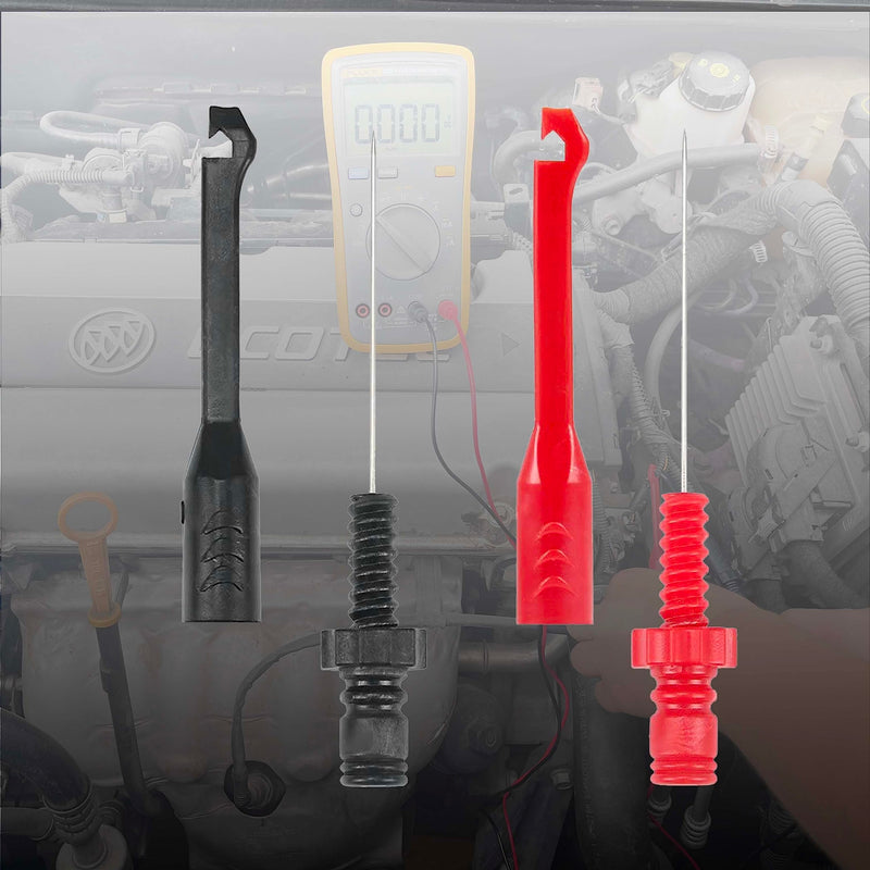 [Australia - AusPower] - 2Pack Wire Piercing Probe Clip, Insulation Puncture Probe, Power Multimeter Piercing Probes for 4mm Banana Plug Extension Test Leads,Diagnostic Tester (A) 