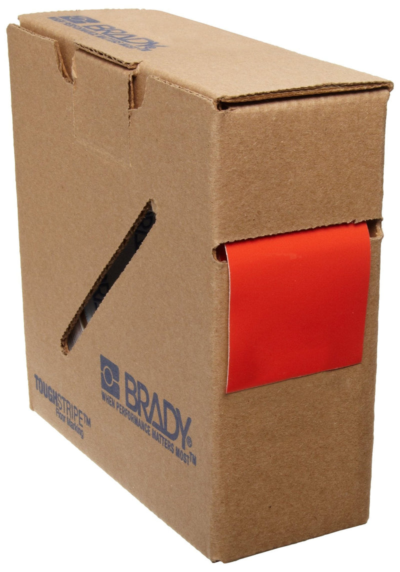 Brady ToughStripe Floor Marking Tape - Red, Non-Abrasive Floor Tape - 2" Width, 100' Length for Concrete, Harsh Conditions, Forklift, High Traffic Floors (104313) 100 Feet 2 inches 1