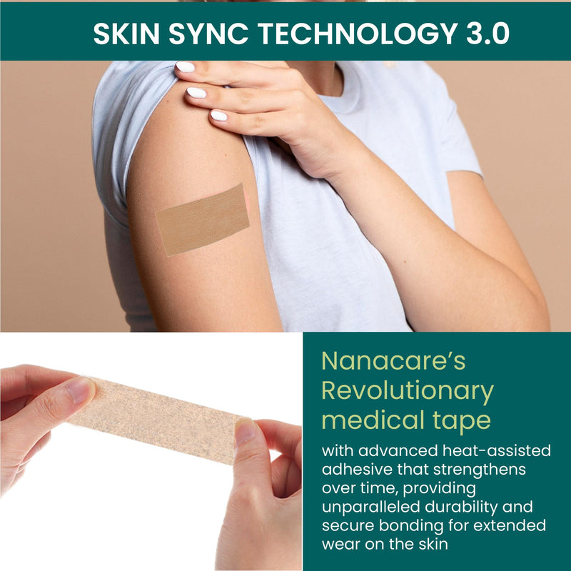 [Australia - AusPower] - Tan Paper Surgical Tape 1 inch (4 Rolls) | Microporous Micropore Tape | Skin Coloured Nose Tape |Medical Tape for Skin, Dressings & Rhinoplasty Recovery | First Aid Tape 