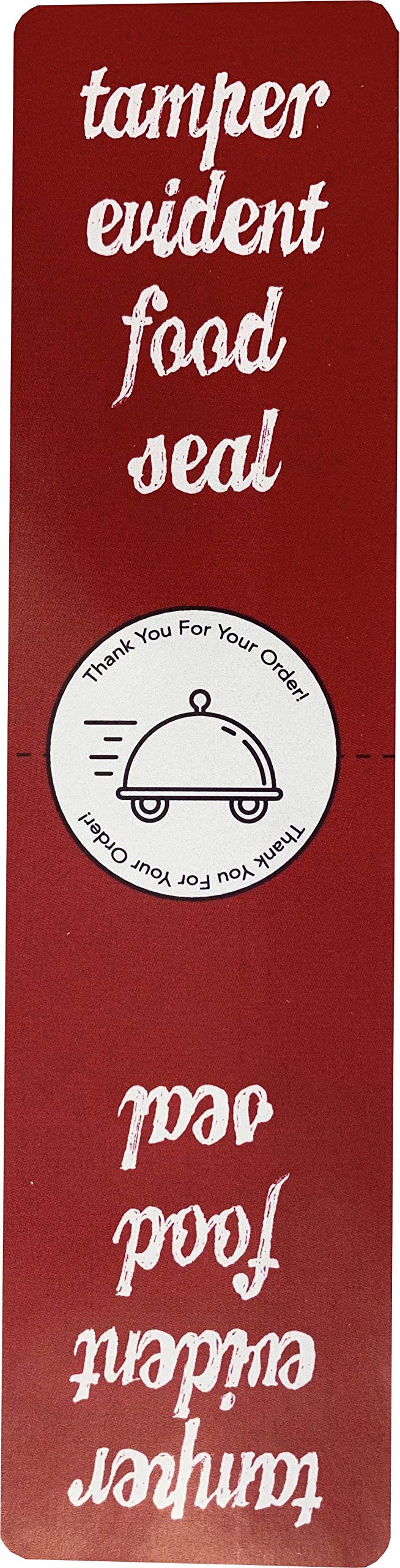 InStockLabels Tamper Proof Stickers, 1.5 x 6 Inches, Red, 500 Count Seal Stickers for Secure Packaging, Tamper Evident Tape for Food Containers, Drink Labels, Food Delivery Accessories for Takeout