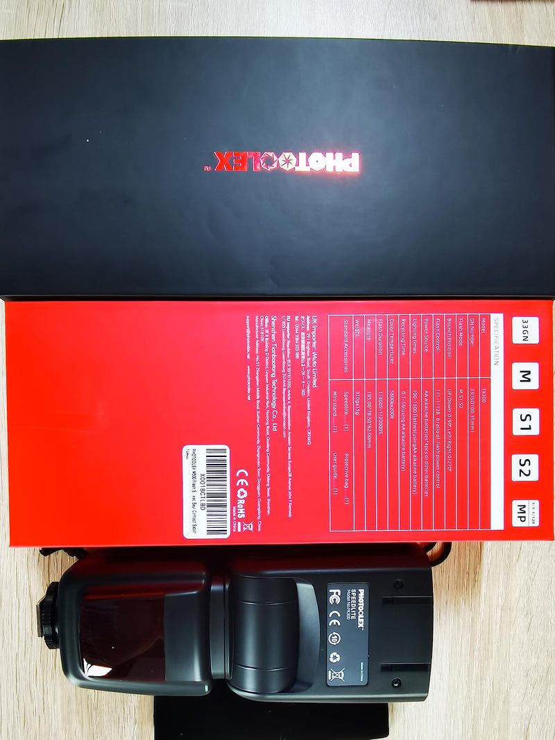 [Australia - AusPower] - PHOTOOLEX FK300 Camera Flash Speedlite for Canon Nikon Sony Panasonic Olympus Fujifilm Pentax Sigma Minolta Leica and Other SLR Digital Cameras and Digital Cameras with Single Contact Hot Shoe 