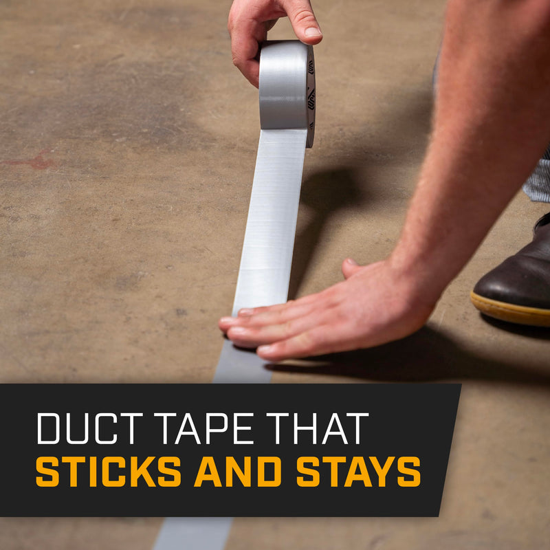 Lockport Grip Tape 2 Rolls 50 Ft x 4 in and Silver Duct Tape 6 Rolls 90 Ft x 2 in Bundle