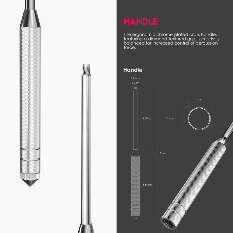 MDF Instruments Babinski Buck Neurological Reflex Hammer with built-in brush for cutaneous and superficial responses - Black (MDF515BT-11)