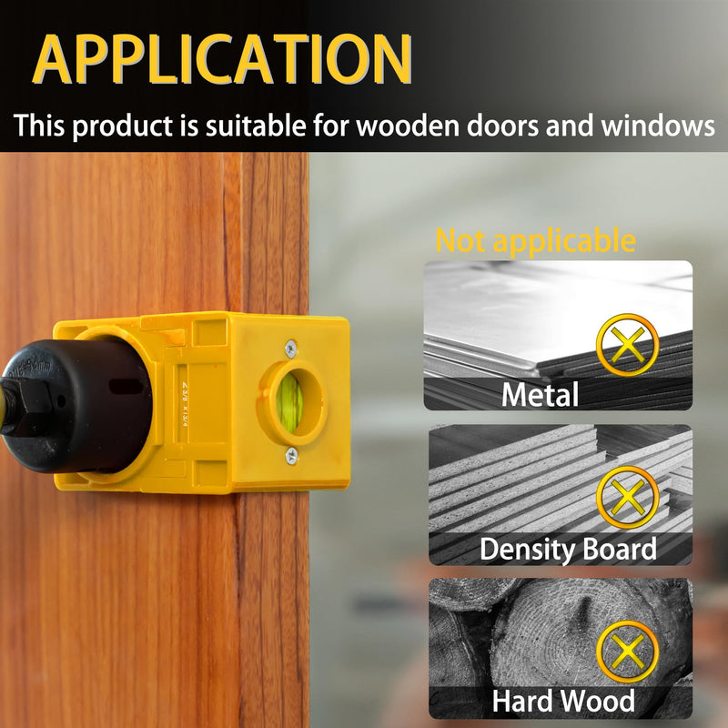 [Australia - AusPower] - RKK Door Lock Installation Kit - Deadbolt & Door Knob Hole Saw Kit - Yellow 