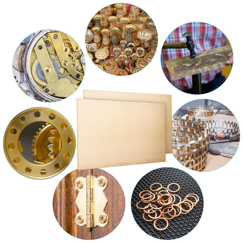 Brass Sheet, Metal Sheets Plates, 12" Length x 6" Width x 0.06" Thickness, 14 Gauge, Brass Plate Sheet 12" Length x 6" Width x 0.06" Thick 1