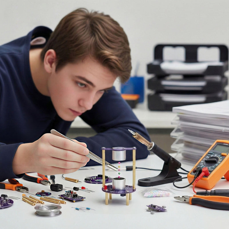 OSOYOO Soldering Exercise Kit for Teenagers & Beginners - DIY Ultrasonic Levitation Electronics Kit with Easy USB Power Supply, STEM Projects, Maker, Learners, Technology Experiments, Workshop