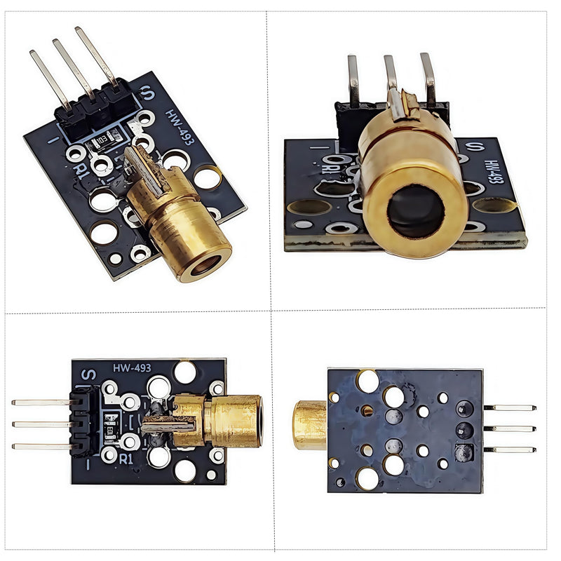 [Australia - AusPower] - 10PCS 3 Pins KY-008 650nm Dot Diode Copper Head Laser Sensor Transmitter Module Red 5V Compatible with Arduino 