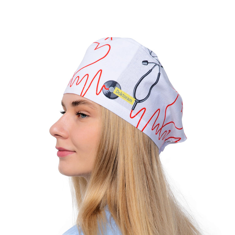 [Australia - AusPower] - Print Scrub Caps - Perfect Hat for Nurses, Doctors and EMTs… One Size Stethoscope 