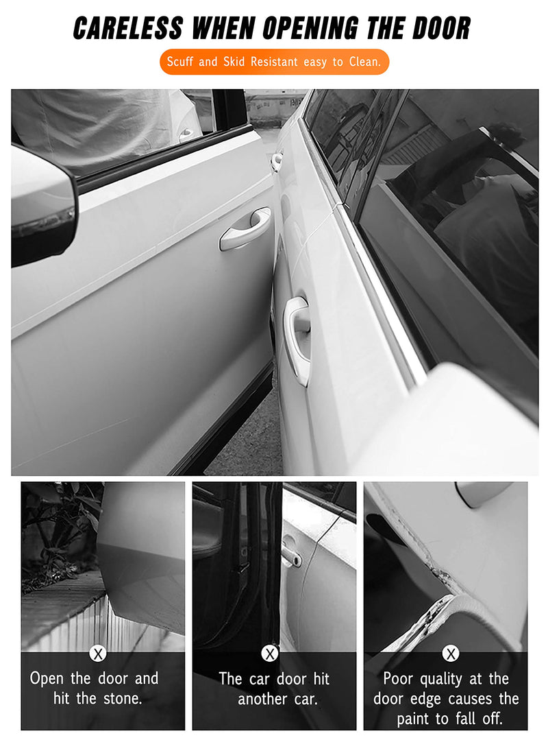 MYFAMIREA Anti-Scratch Anti-Collision Adhesive Strip Car Door Edge Guard Protector Strip Car Door Scuff Plate Protectors Transparent Invisible Tape for Rear Bumper/Door(33Ft x 2In) 33Ft x 2In