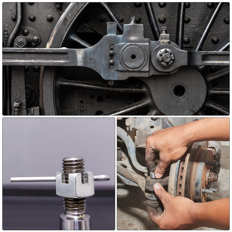 [Australia - AusPower] - uxcell 2Sets Trailer Nut Kit, Carbon Steel 1"-14 Hex Castle Nut & 1" Washer & 2.25" Split Cotter Pin for Spindle, Shaft 