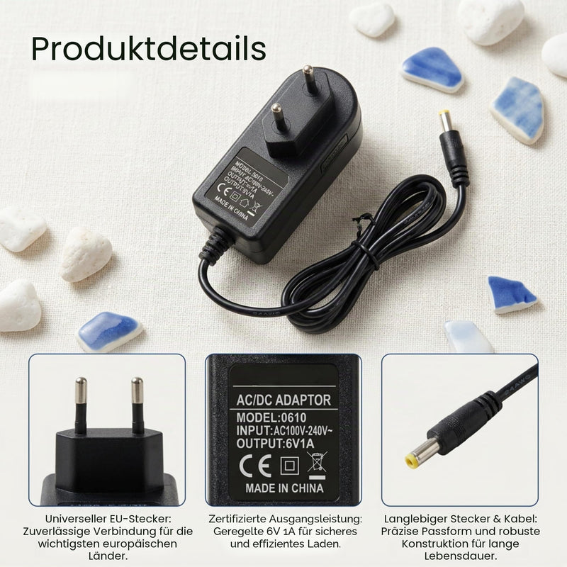 6 V Power Supply Charger for Omron Blood Pressure Monitor Power Adapter Replacement Charging Cable HHP CM01 M2 M3 M4 M5 M6 M7 M8 M9 M300 M400 M500 M700 X2 X3 X4 X7 HEM 7156 Basic Comfort Smart EU Plug