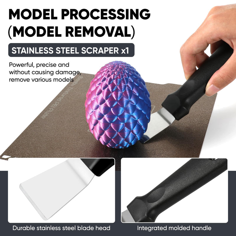 3D Printer Tools Kit Essential,for All FDM/SLA model,3D Printer Accessories Printing Tool, Model Process, Finishing, Cleaning, Maintenance, Includes Deburring Tool, Wire Cutter, Nozzle Cleaning Needle