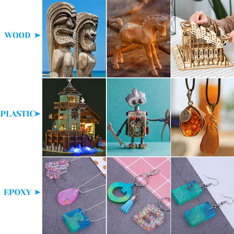[Australia - AusPower] - Pin Vise for Resin Casting Molds, Shynek Hand Drill for Jewelry Making Resin Tools includes 1Pcs Push Hand Drill 10Pcs Drill Bits 480Pcs Eye Screws for DIY Keychain (Gold+Silver) Gold+silver 