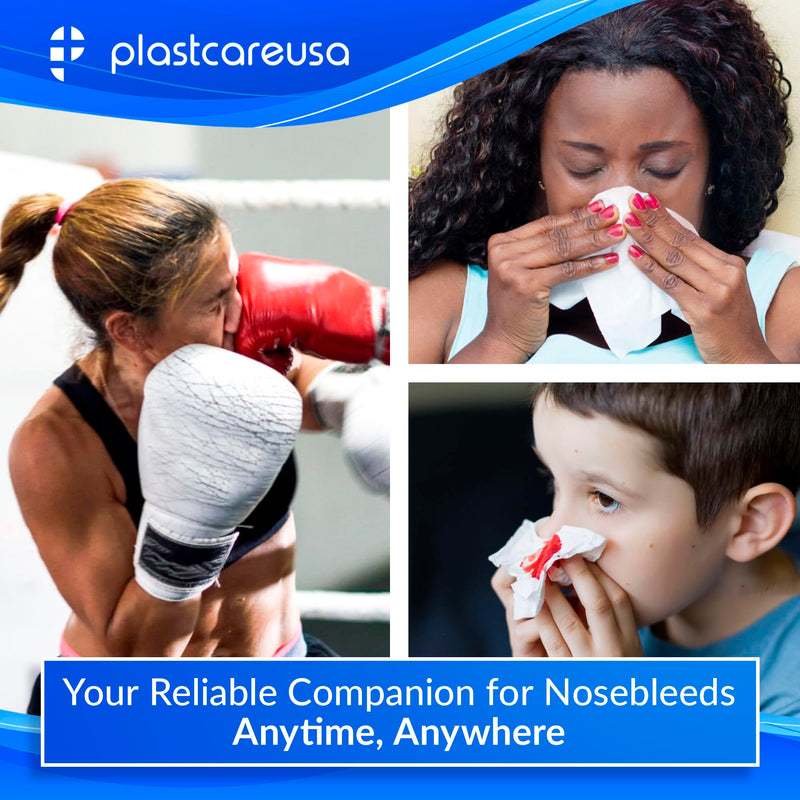 [Australia - AusPower] - 100 Nose Bleed Stopper Plugs - 1.5 Inch Cotton Rolls to Stop a Nosebleed for Kids or Adults - Extra Absorbent Nose Bleed Plugs by PlastCare USA 100 