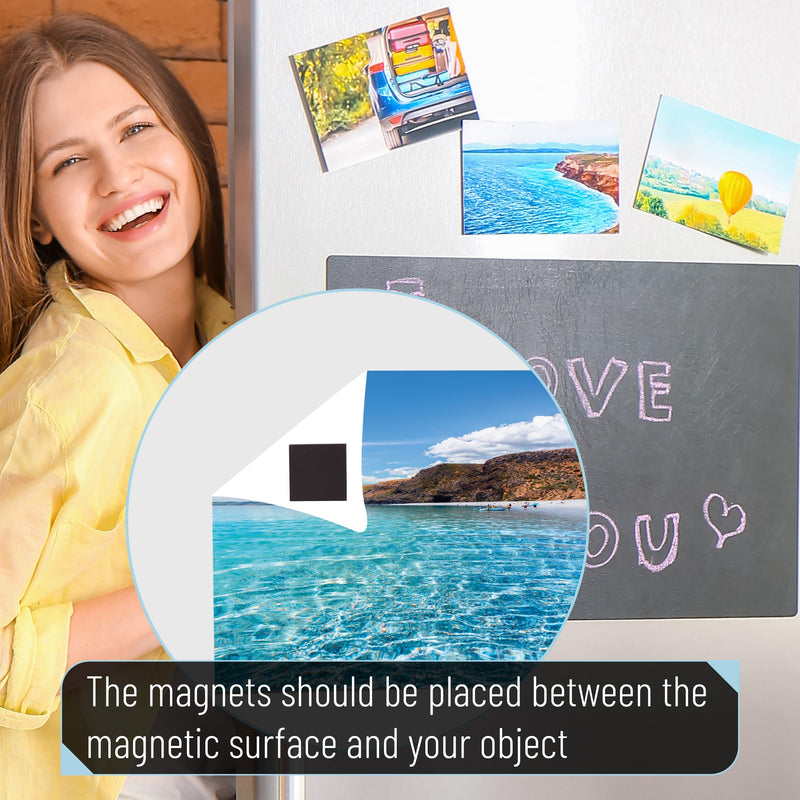 [Australia - AusPower] - Mr. Pen- Self Adhesive Magnet Squares, 120 Pcs, Small Square Magnets with Adhesive Backing 