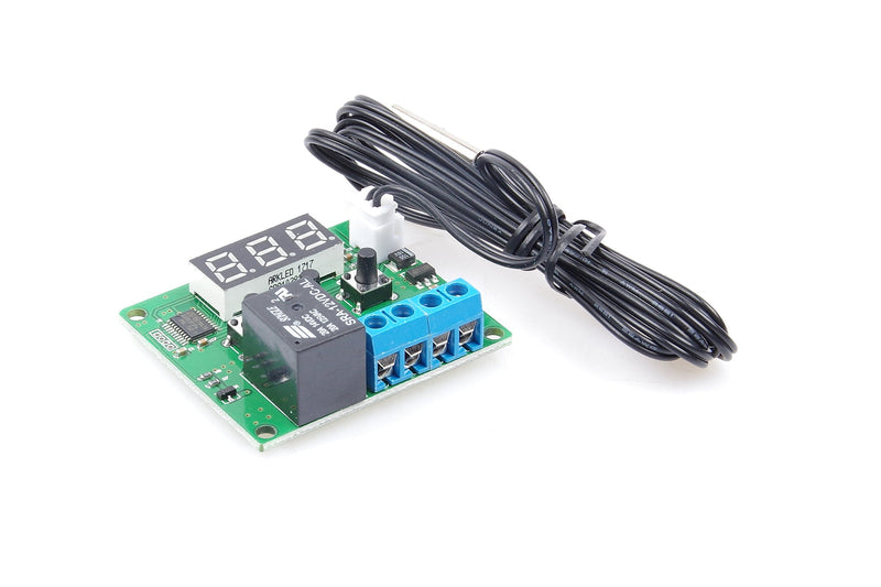 [Australia - AusPower] - NOYITO Digital Temperature Controller Module -58℉ to +257 ℉ Temperature Control Switch NTC Waterproof Sensor Probe - Red LED Display Suitable for Kinds of Temperature Control System (12V) 12V 
