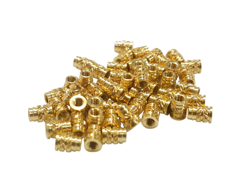 [Australia - AusPower] - [initeq] #10#10-24 and #10-32 Threaded Heat Set Inserts for 3D Printing Brass Thread Insert Nuts for Plastic (50, 10-32 Short) 50 #10-32 Short 