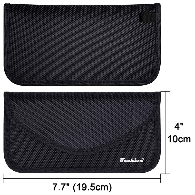 [Australia - AusPower] - Signal Blocking Bag, 2 Pack RFID Faraday Bag Shield Pouch Cage Box Wallet Case for Cell Phone and Car Key FOB, Privacy Protection, Anti-Hacking - Black & Hot Pink 