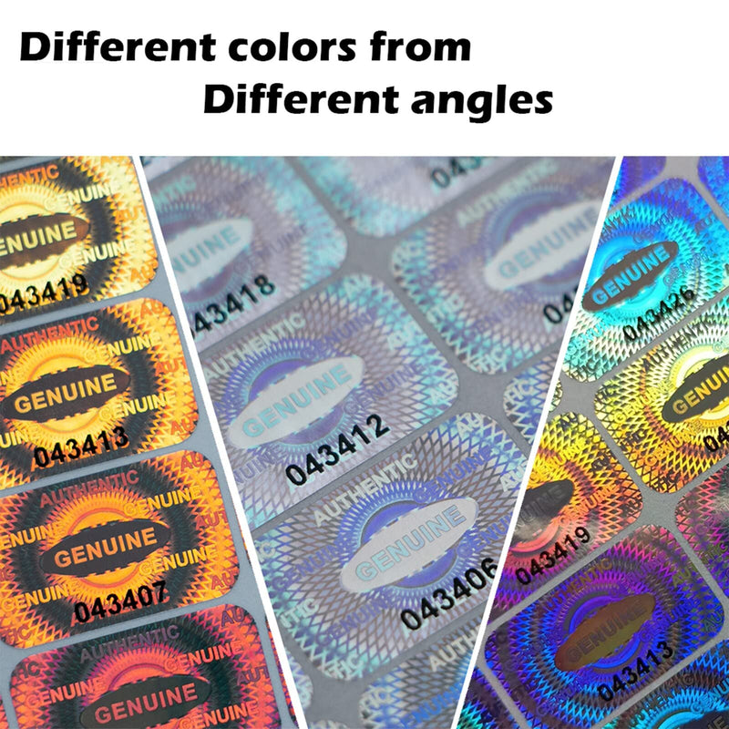 dose not apply 120 Pcs Authentic Hologram Labels/Stickers Silver Transfer Tamper Evident Security Warranty Void Seals / Stickers High with Unique Sequential Serial Numbering(1X0.6 inch) 120pcs